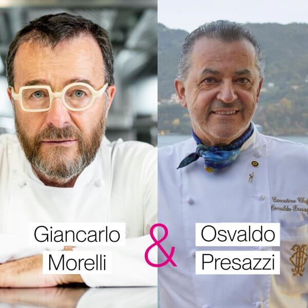 Chef Giancarlo Morelli e Osvaldo Presazzi cucineranno insieme al Pomiroeu, in omaggio alla cucina di Gualtiero Marchesi